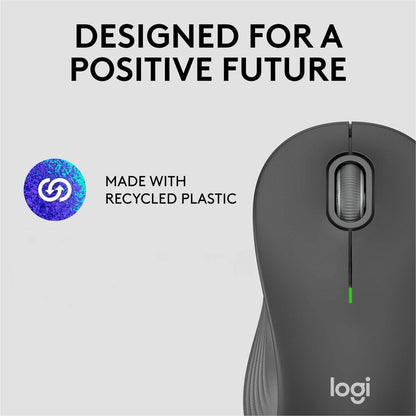 Logitech Signature M550 Wireless Mouse – Compact, Silent Clicks, Bluetooth & USB Connectivity, 2-Year Battery Life, Graphite