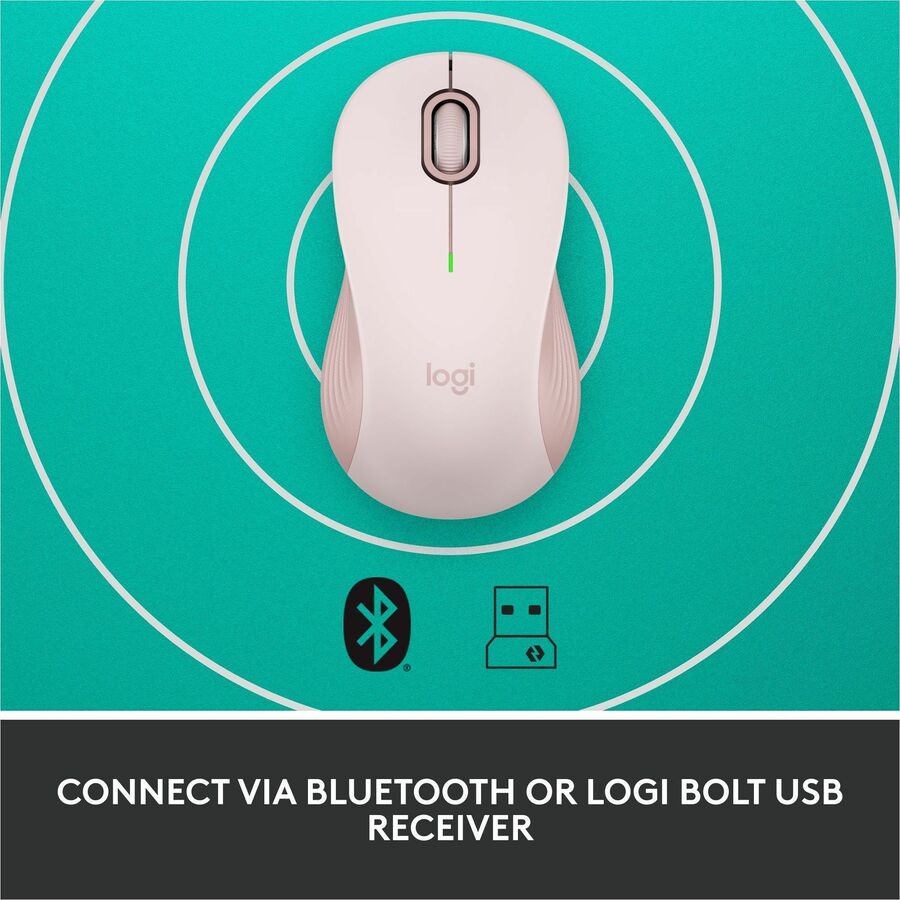 Logitech Signature M550 Wireless Mouse - Small to Medium Hands, Silent Clicks, Rose