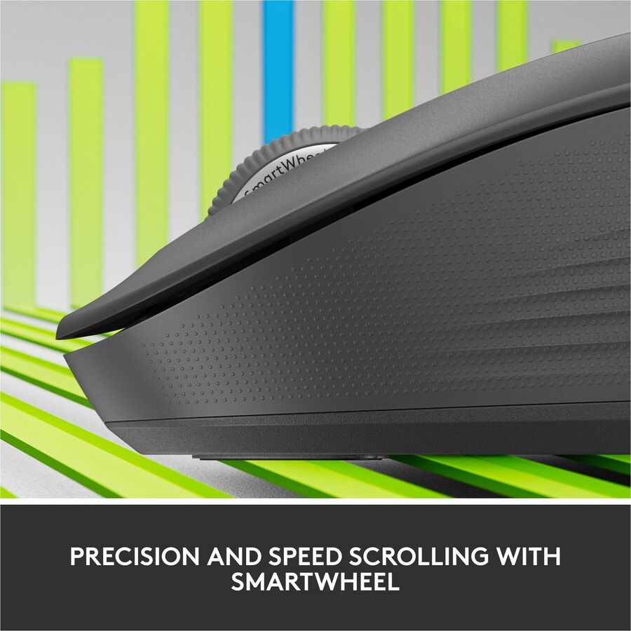 Logitech Signature M550L Wireless Mouse for Large Hands – 2-Year Battery Life, Silent Clicks, Bluetooth Connectivity, Graphite