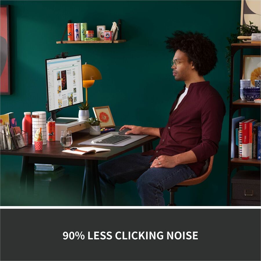 Logitech Signature M550L Wireless Mouse for Large Hands – 2-Year Battery Life, Silent Clicks, Bluetooth Connectivity, Graphite