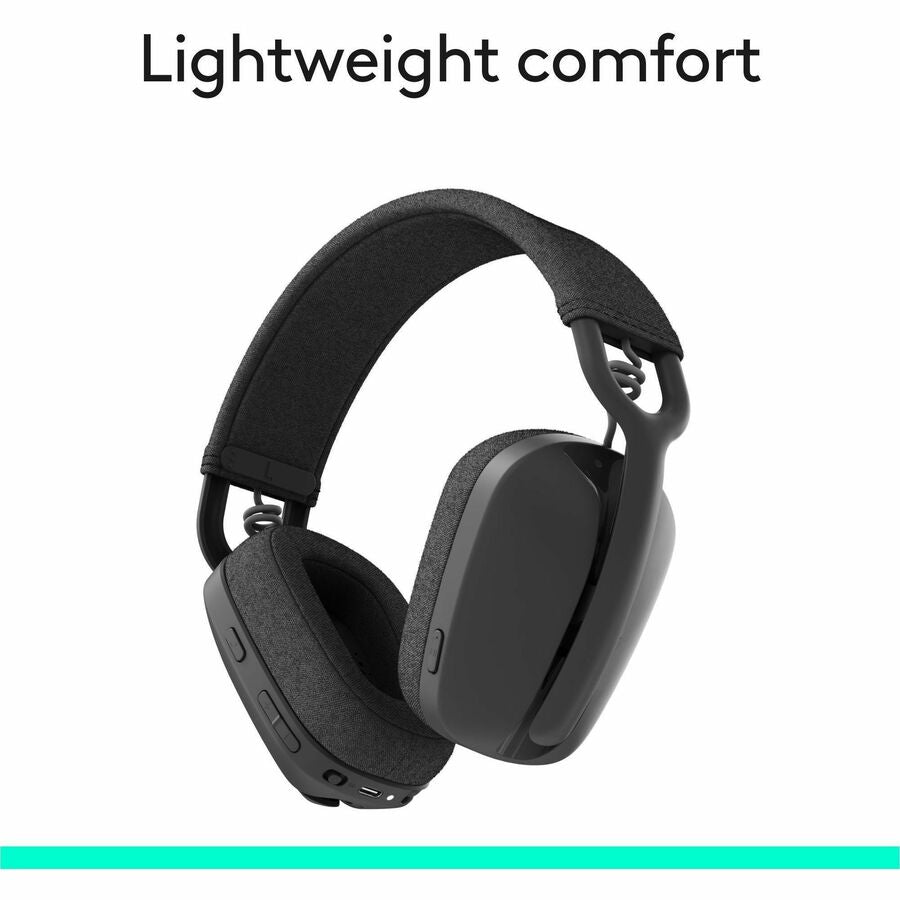 Logitech Zone Vibe 100 Wireless Over-Ear Headphones with Noise Cancelling Microphone in Graphite