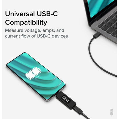 Plugable USB-C Power Meter Tester (USBC-VAMETER3) for Monitoring Up to 240W