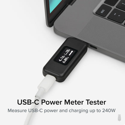 Plugable USB-C Power Meter Tester (USBC-VAMETER3) for Monitoring Up to 240W