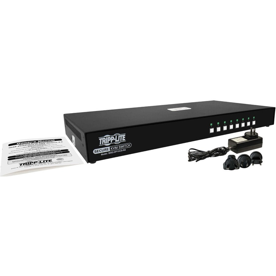 Eaton Corporation B002-DP1AC8-N4 8-Port Secure DisplayPort KVM Switch with NIAP PP4.0 Certification