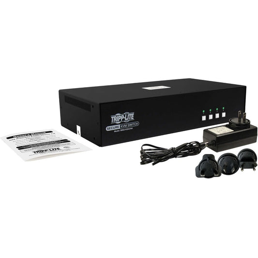 Eaton Corporation B002-H2A4-N4 Secure 4-Port HDMI KVM Switch with Dual Monitors and NIAP Certification