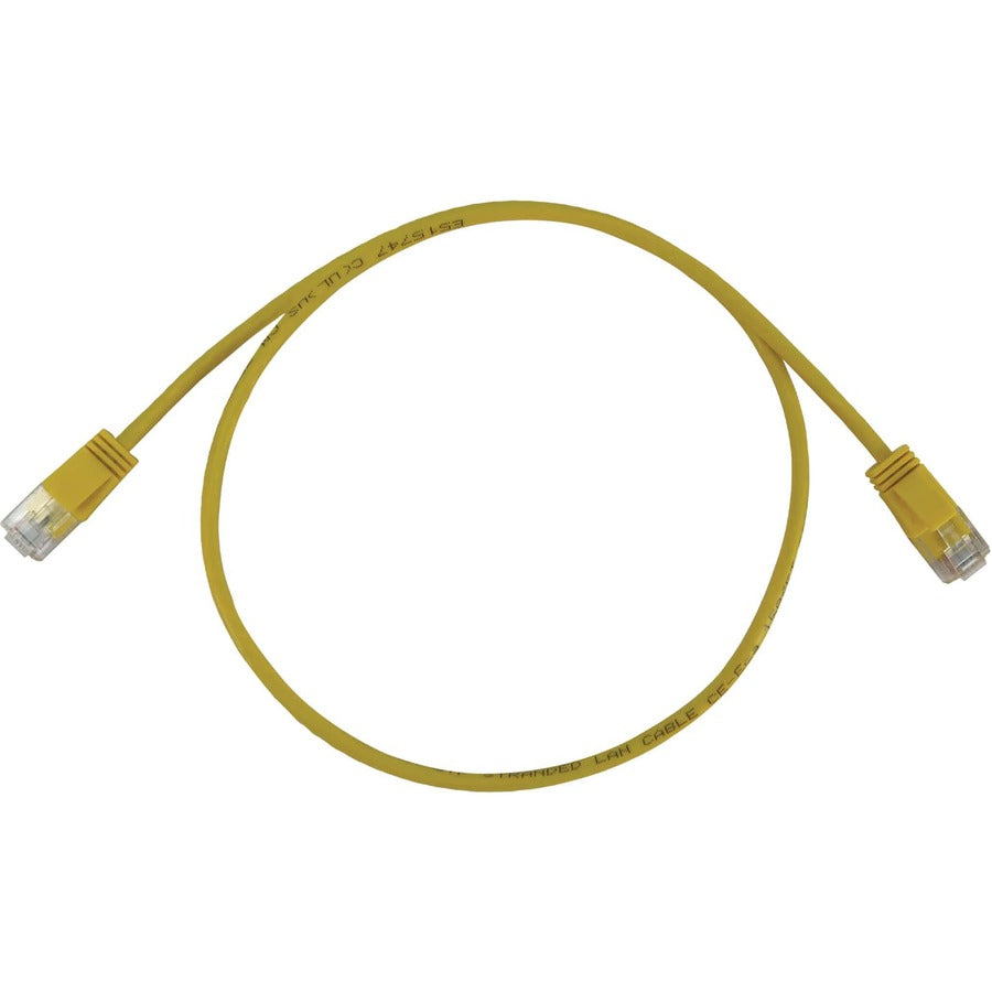 Eaton Tripp Lite Series Cat6a 10G Ethernet Patch Cable with PoE, 6 ft, Yellow