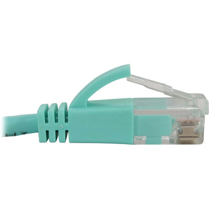 Eaton Tripp Lite Series Cat6a 10G Snagless Slim UTP Ethernet Cable (RJ45 M/M), PoE, Aqua, 25 ft