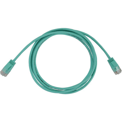 Eaton Tripp Lite Series Cat6a 10G Snagless Slim UTP Ethernet Cable (RJ45 M/M), PoE, Aqua, 25 ft