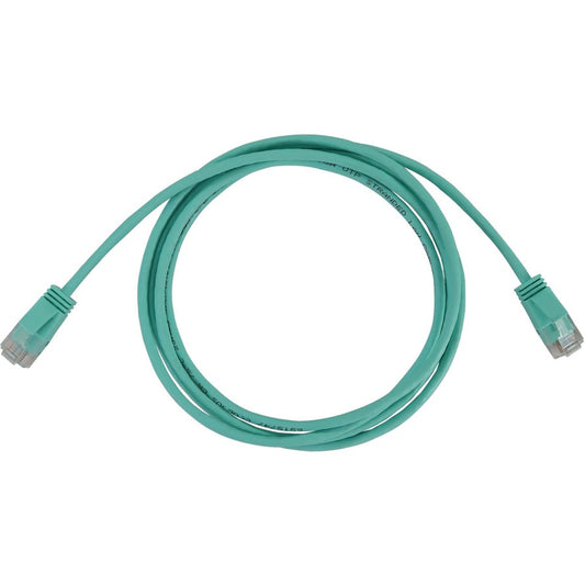 Eaton Tripp Lite Series Cat6a 10G Snagless Slim UTP Ethernet Cable (RJ45 M/M), PoE, Aqua, 25 ft