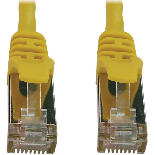 Eaton Tripp Lite Series N262-S01-YW Cat6a Shielded Slim Patch Ethernet Cable, 1 ft, PoE Support, Yellow