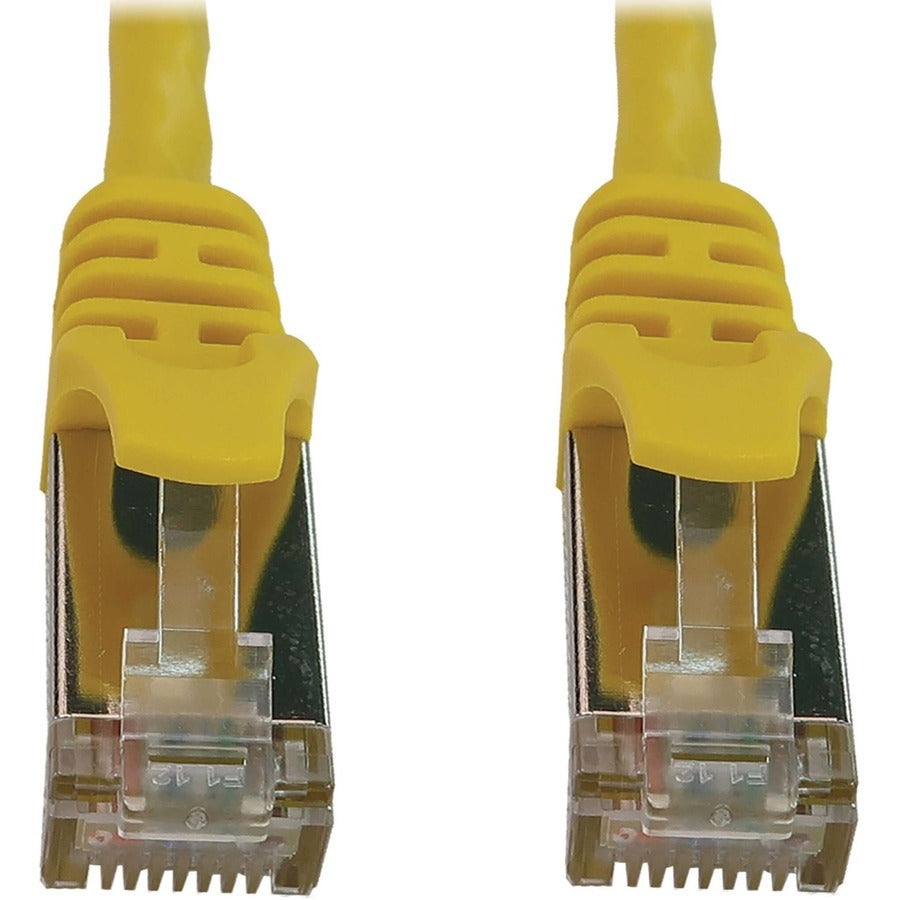 Eaton Tripp Lite Series Cat6a 10G Shielded Slim Ethernet Cable (3 ft, Yellow) with PoE Support