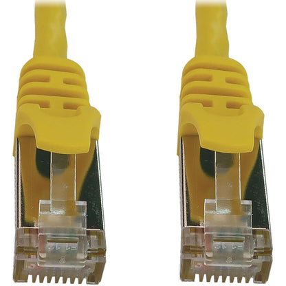 Eaton Tripp Lite Series Cat6a 10G Shielded Slim Ethernet Cable (3 ft, Yellow) with PoE Support