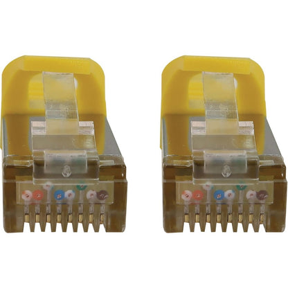 Eaton Tripp Lite Series Cat6a 10G Shielded Slim Ethernet Cable (3 ft, Yellow) with PoE Support