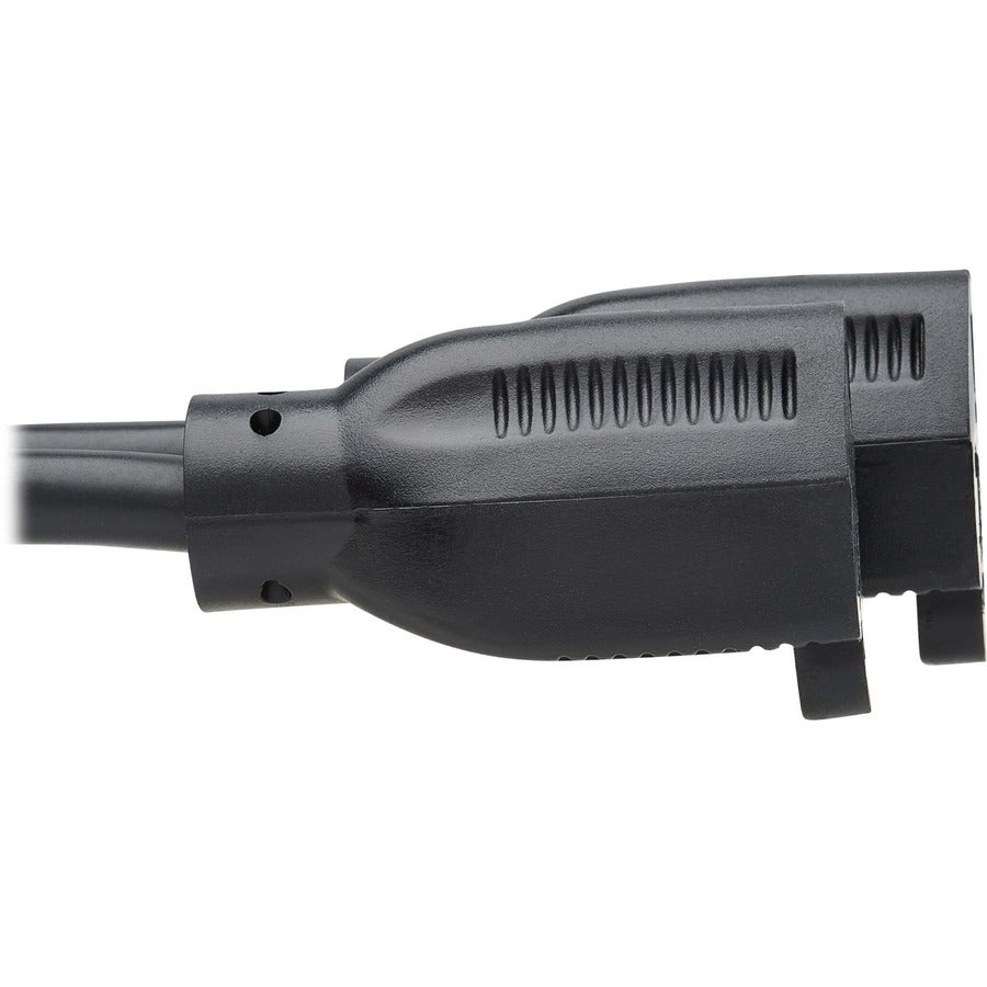Eaton Tripp Lite Series NEMA 5-15P to Dual NEMA 5-15R Power Cord Splitter, 1 ft. Black