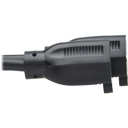 Eaton Tripp Lite Series NEMA 5-15P to Dual NEMA 5-15R Power Cord Splitter, 1 ft. Black