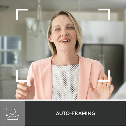 Logitech Brio 500 Full HD Webcam with Auto Framing and Privacy Cover