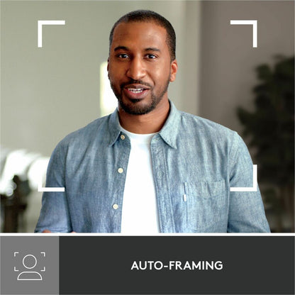 Logitech Brio 500 Full HD Webcam with Auto Framing, Noise-Reducing Microphones and Privacy Shutter - Graphite