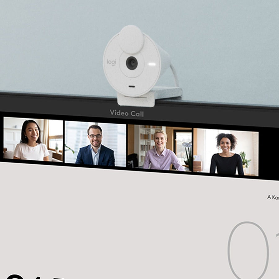 Logitech BRIO Webcam - 2 Megapixel, 1080p HD Video, USB Type C, Off White