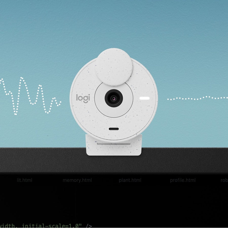 Logitech BRIO Webcam - 2 Megapixel, 1080p HD Video, USB Type C, Off White