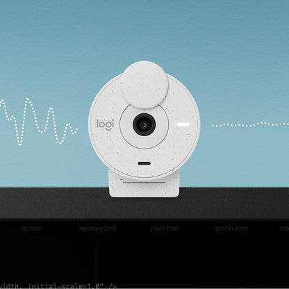 Logitech BRIO Webcam - 2 Megapixel, 1080p HD Video, USB Type C, Off White