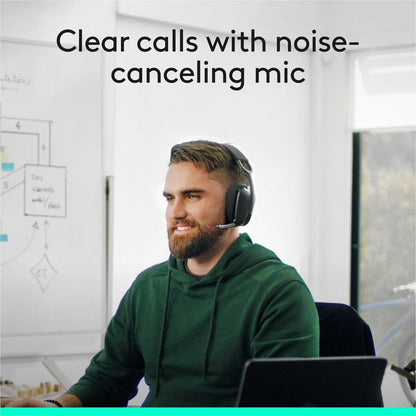 Logitech Zone Vibe Wireless Bluetooth Headset with USB-C Receiver and Noise-Canceling Microphone