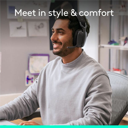 Logitech Zone Vibe Wireless Bluetooth Headset with USB-C Receiver and Noise-Canceling Microphone
