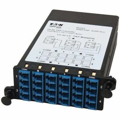 Eaton Tripp Lite Series N482TAP-4SM73LC Singlemode Fiber Optic TAP Cassette - 70/30 Split for Network Monitoring