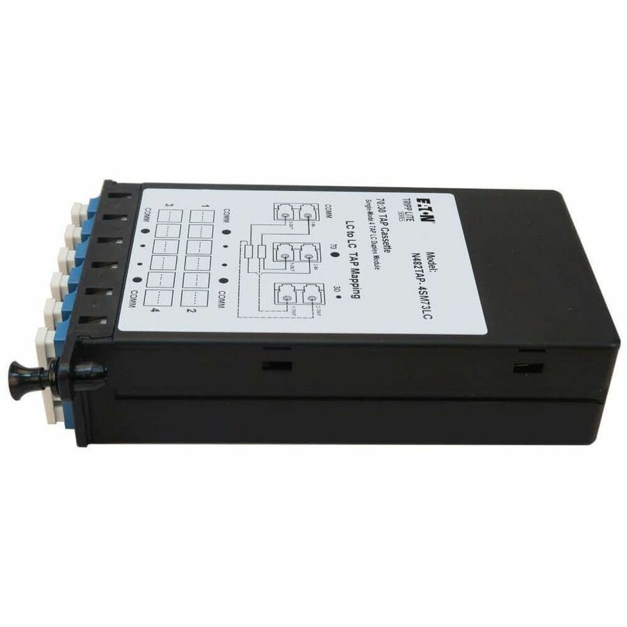 Eaton Tripp Lite Series N482TAP-4SM73LC Singlemode Fiber Optic TAP Cassette - 70/30 Split for Network Monitoring