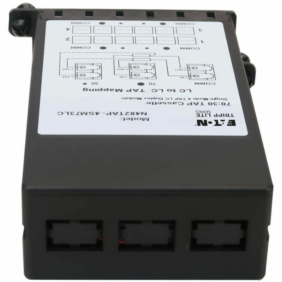Eaton Tripp Lite Series N482TAP-4SM73LC Singlemode Fiber Optic TAP Cassette - 70/30 Split for Network Monitoring