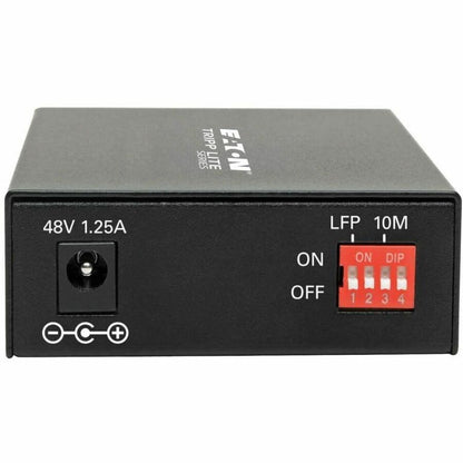 Eaton Tripp Lite Series Gigabit Multimode Fiber to Ethernet Media Converter N785-INT-PLCMM1 with PoE+ Support