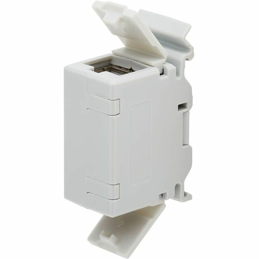 Eaton Tripp Lite Series N235-D01-SH-6A Cat6a Shielded In-Line DIN-Rail Mountable Coupler (RJ45 F/F) with PoE++ Support