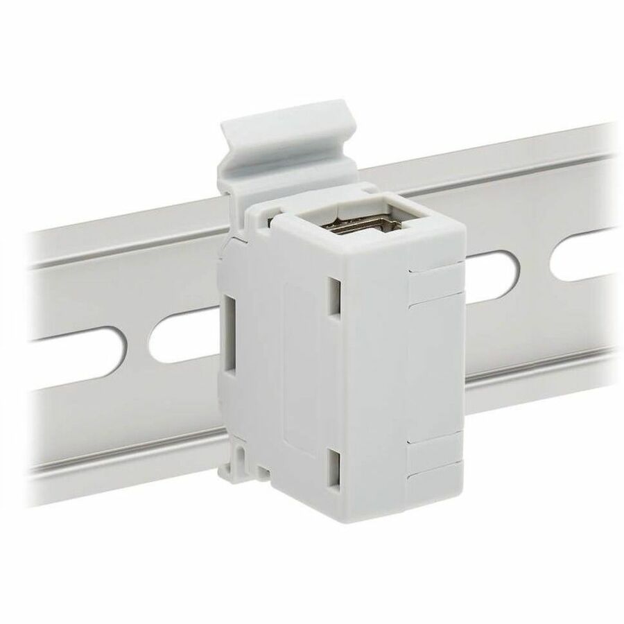 Eaton Tripp Lite Series N235-D01-SH-6A Cat6a Shielded In-Line DIN-Rail Mountable Coupler (RJ45 F/F) with PoE++ Support