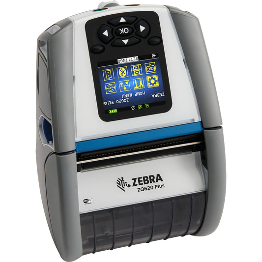 Zebra ZQ620 Plus-HC Mobile Direct Thermal Printer - Monochrome Label and Receipt Printing with Wireless LAN