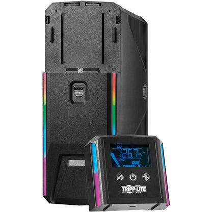 Eaton Tripp Lite Series 1500VA 900W 120V Pure Sine Wave Gaming UPS Battery Backup with LCD and RGB Lighting