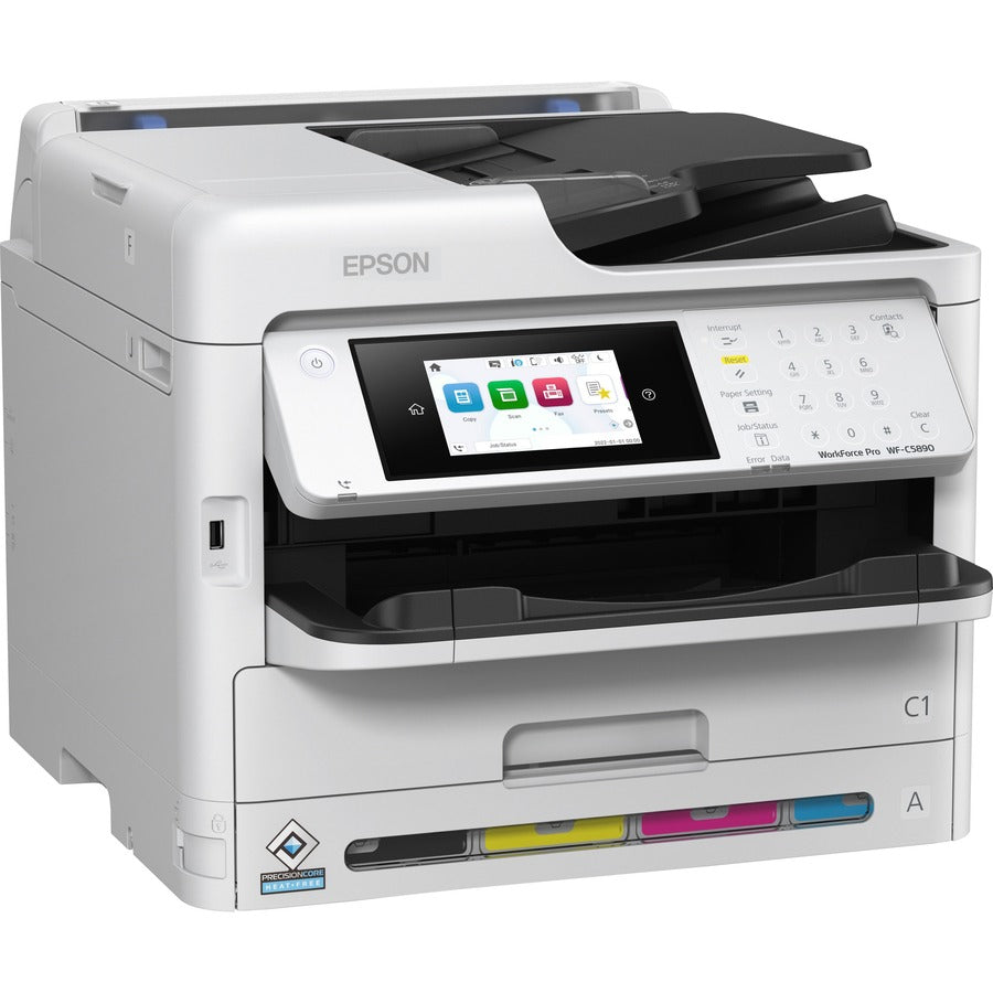 Epson WorkForce Pro WF-C5890 Wireless Color Multifunction Printer – High-Speed Inkjet with Duplex and Large Paper Capacity