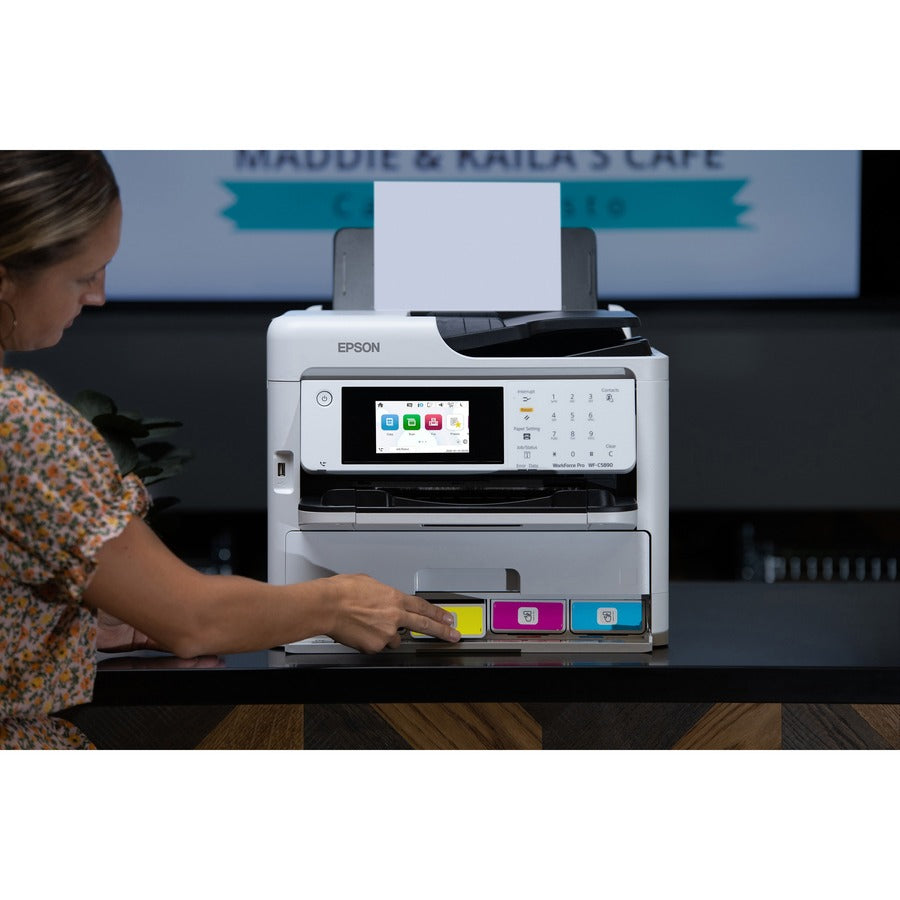 Epson WorkForce Pro WF-C5890 Wireless Color Multifunction Printer – High-Speed Inkjet with Duplex and Large Paper Capacity