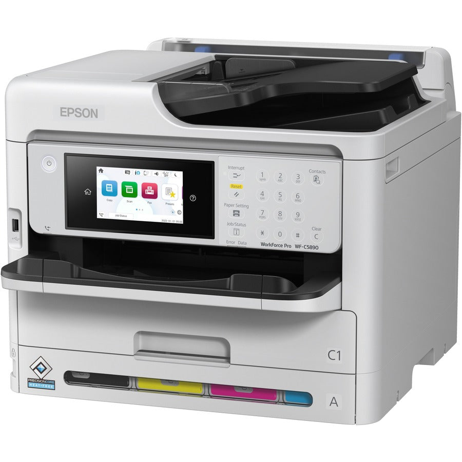 Epson WorkForce Pro WF-C5890 Wireless Color Multifunction Printer – High-Speed Inkjet with Duplex and Large Paper Capacity