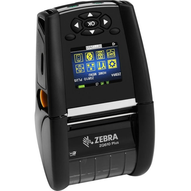 Zebra Technologies ZQ610 Plus Mobile Direct Thermal Printer - Monochrome Label and Receipt Printing with Bluetooth, Wi-Fi, NFC