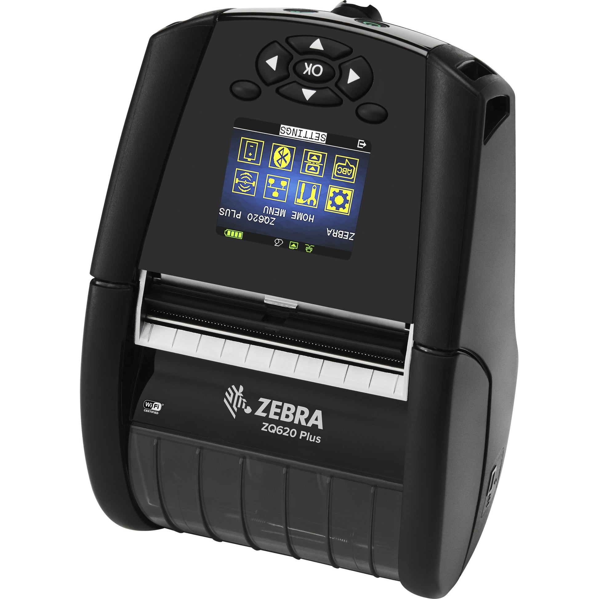 Zebra ZQ620 Plus Mobile Direct Thermal Printer with Bluetooth, Wi-Fi, and NFC – Monochrome Label and Receipt Printing