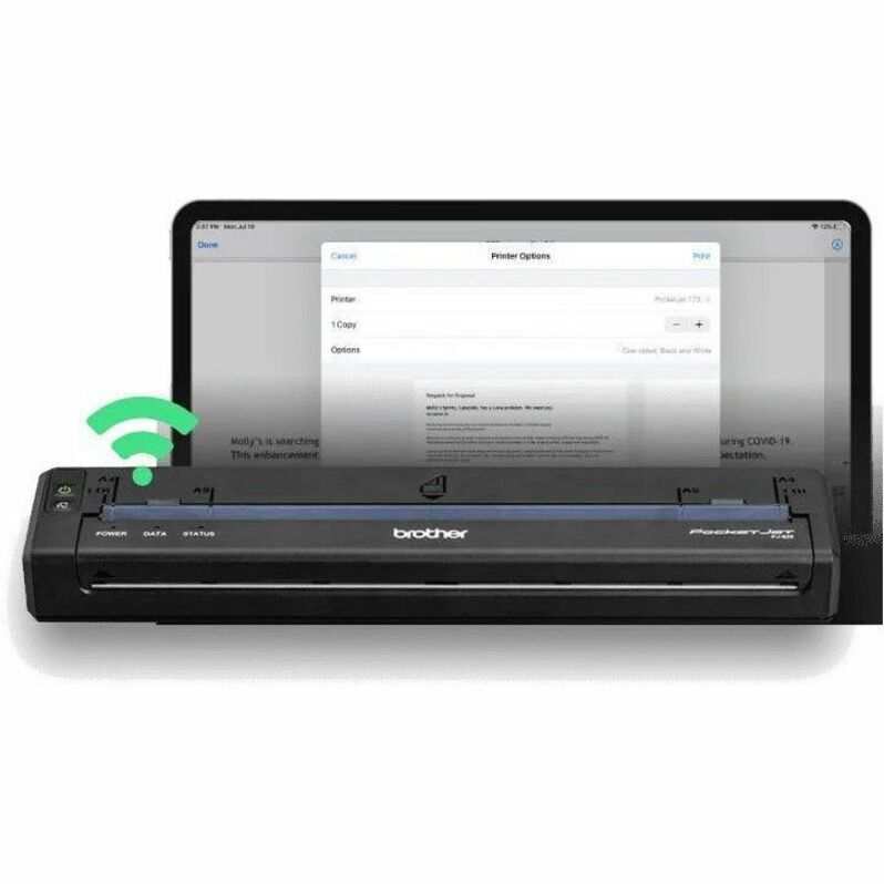 Brother PocketJet 8 PJ822-VK Mobile Direct Thermal Printer - Monochrome Label and Receipt Printing