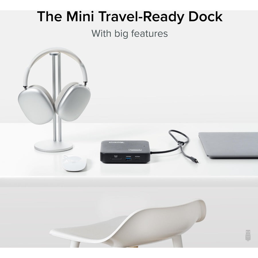 Plugable Technologies USB-C Dual HDMI Mini Docking Station (USBC-6950PDZ) for Mac and Windows