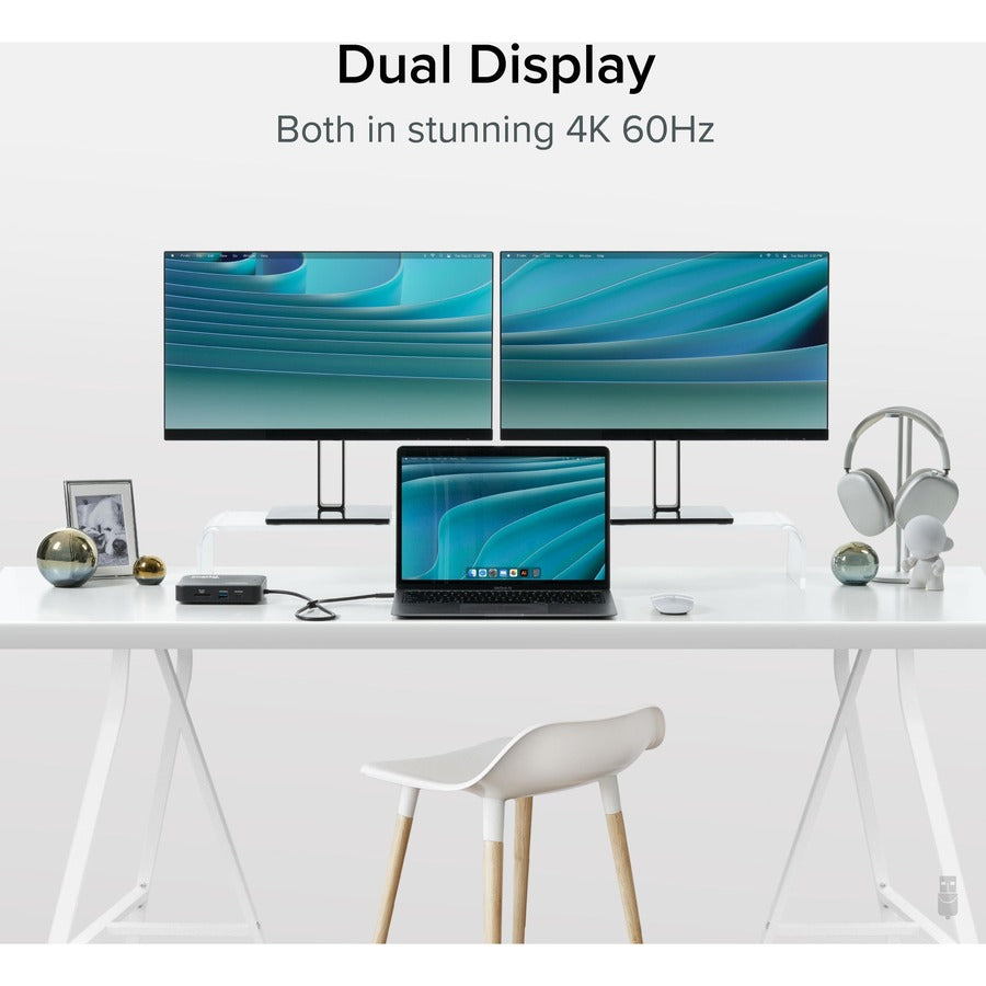 Plugable Technologies USB-C Dual HDMI Mini Docking Station (USBC-6950PDZ) for Mac and Windows