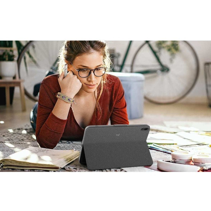 Logitech Combo Touch Keyboard and Cover Case for 10.9-inch iPad (10th Gen & A16) – Oxford Gray