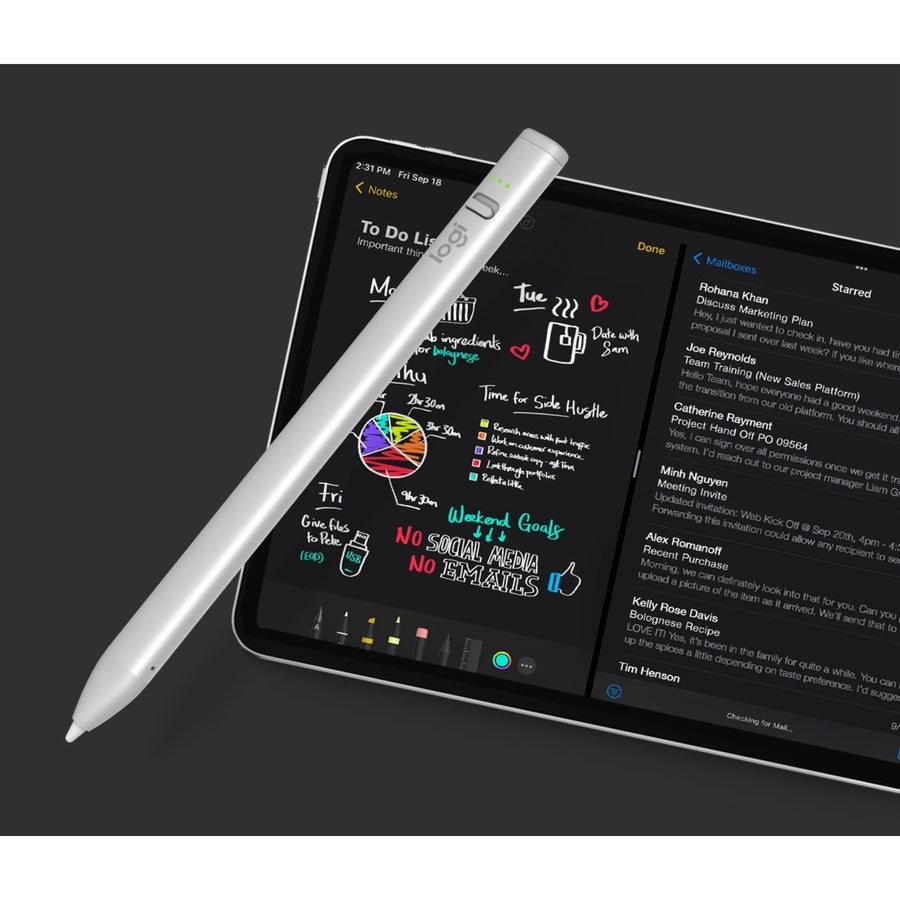 Logitech Crayon Digital Pencil for iPad - USB-C Compatibility and Apple Pencil Technology
