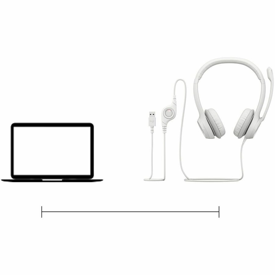Logitech H390 USB-A Computer Headset with Noise-Canceling Microphone and Stereo Sound