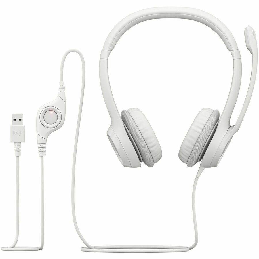 Logitech H390 USB-A Computer Headset with Noise-Canceling Microphone and Stereo Sound