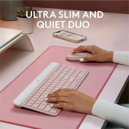Logitech MK470 Slim Combo Wireless Keyboard & Mouse Set - Compact, Quiet, and Modern Design