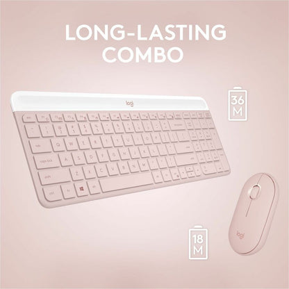 Logitech MK470 Slim Combo Wireless Keyboard & Mouse Set - Compact, Quiet, and Modern Design