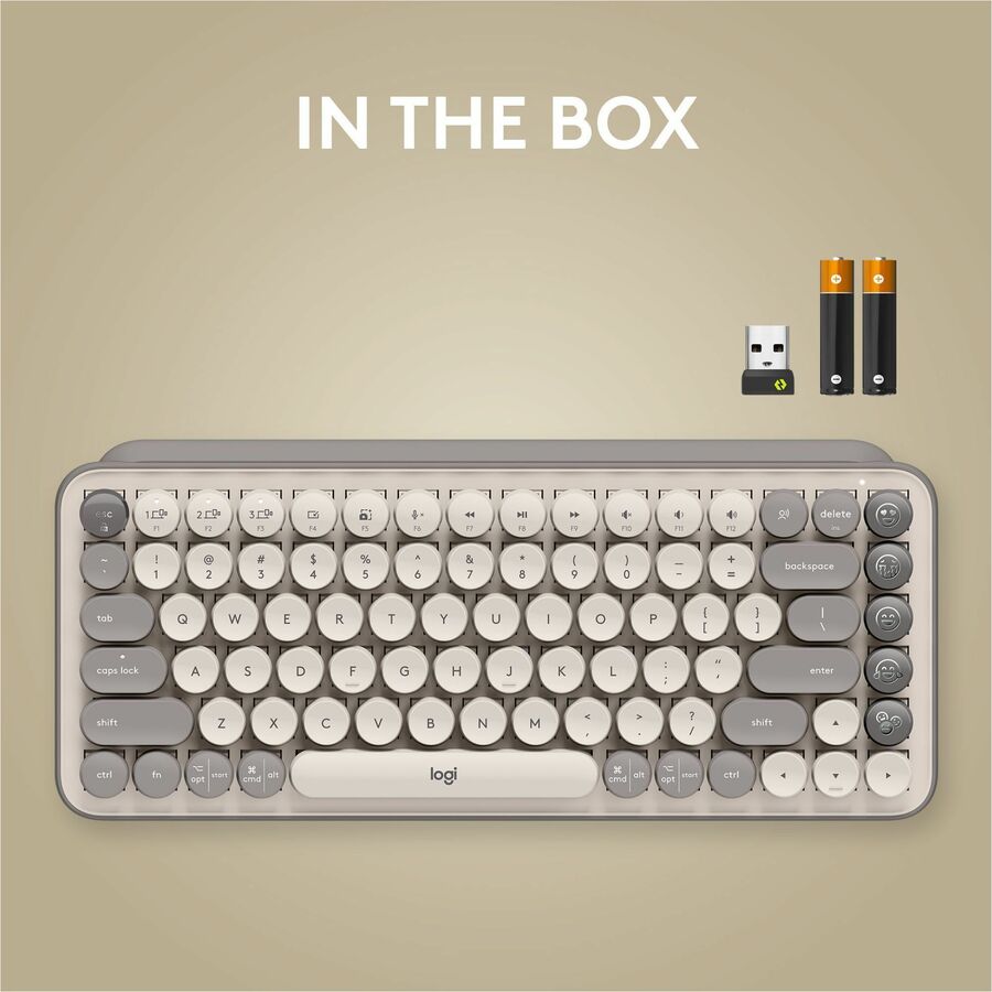 Logitech POP Keys Wireless Mechanical Keyboard with Customizable Emoji Keys - Mist