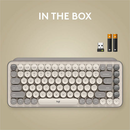 Logitech POP Keys Wireless Mechanical Keyboard with Customizable Emoji Keys - Mist